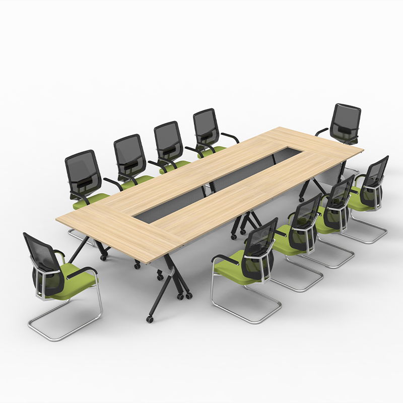 Latest Product Conference Room Rectangular Conference Table Movable Training Folding Table