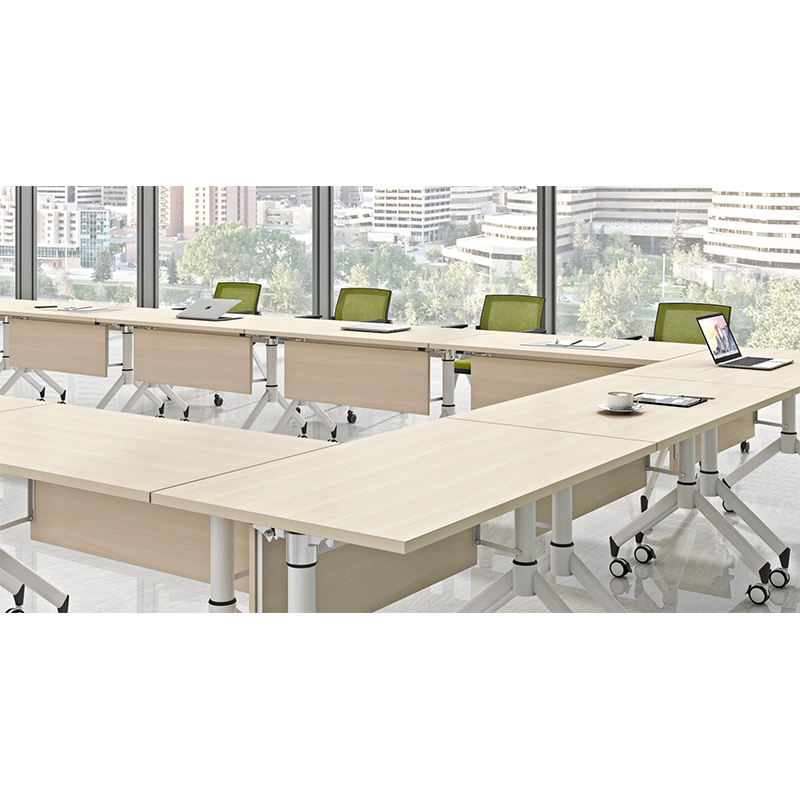 Movable Conference Room Furniture Desk Office Training Table Custom Learning Center Folding Table with Wheel