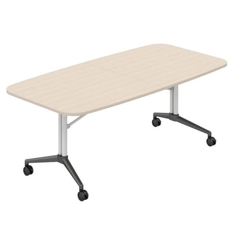 Office Furniture Movable Desk With Casters Conference Room Learning Center Training Folding Table With Wheels