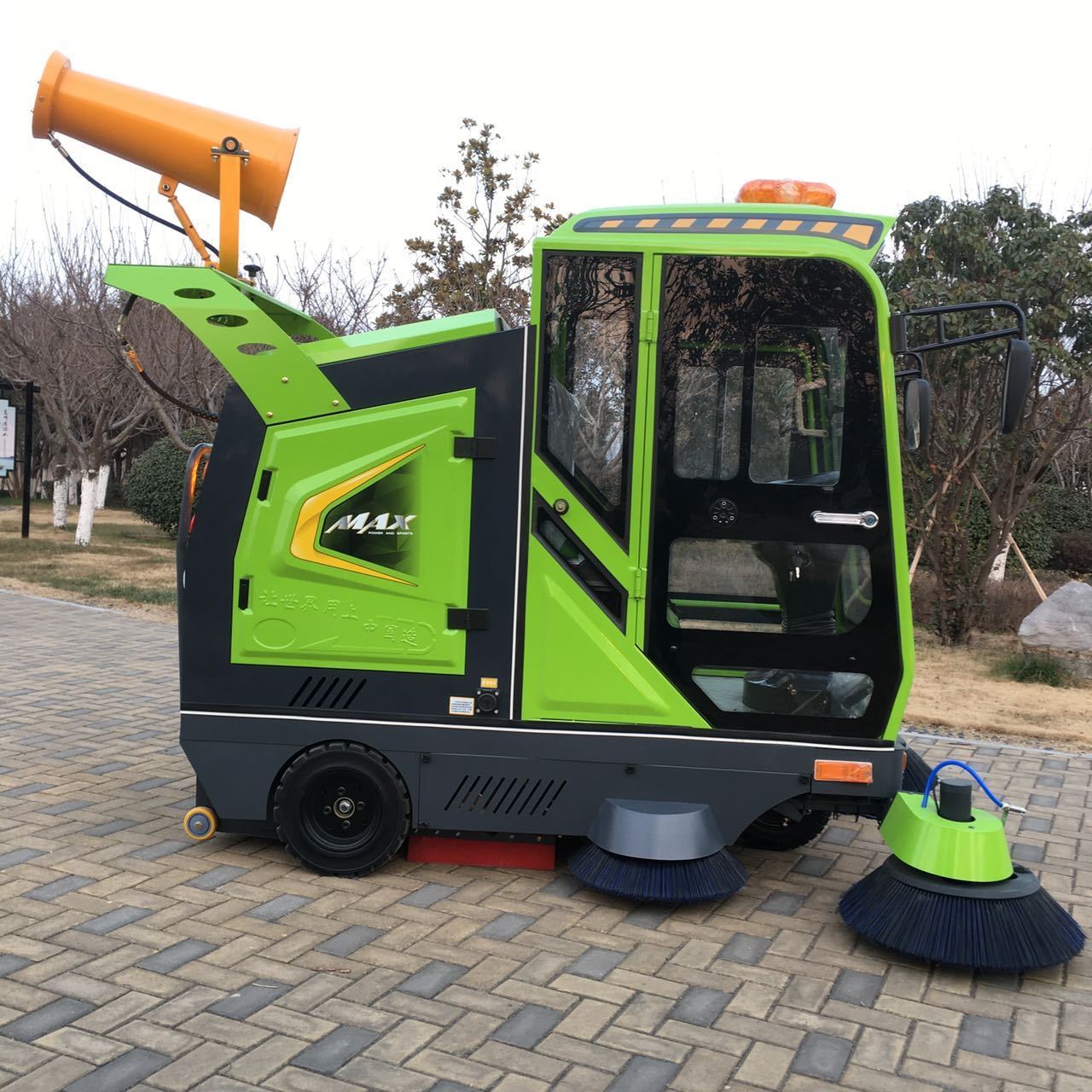 Outdoor Ride-on Fully Closed Road Sweeper Clean Machine Electric Battery Floor Scrubber Sweeper Industrial