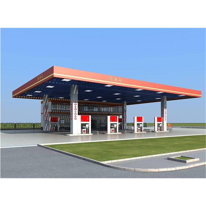 Frame Gas Station/canopy for Sale Building Steel Structure and Steel Light PVC Board Painted ASTM Led Gas Station / Canopy Light