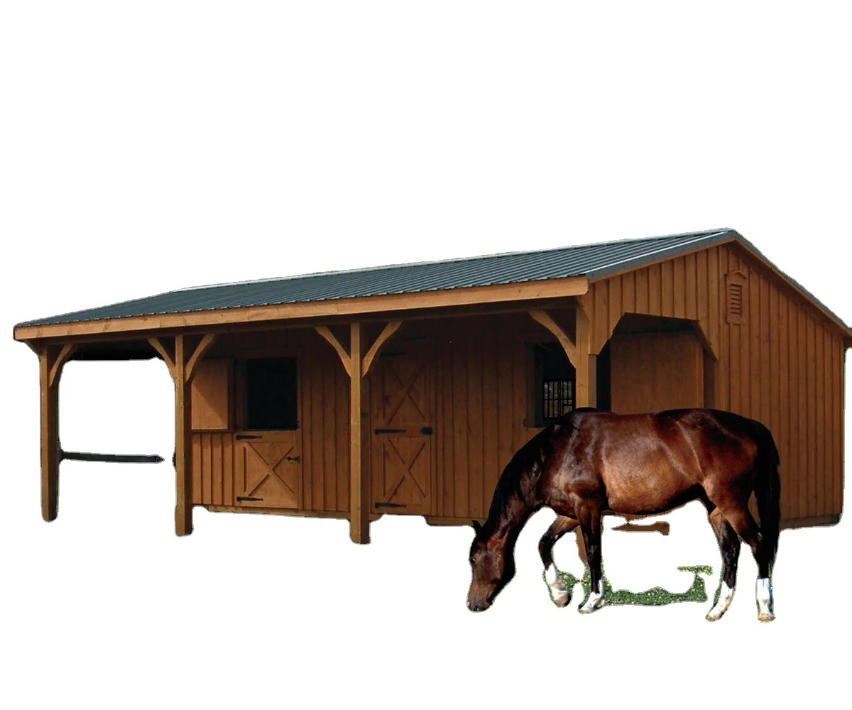 Support customization Steel Frame Barn Stable Design Cowshed And Horse Shed for sale