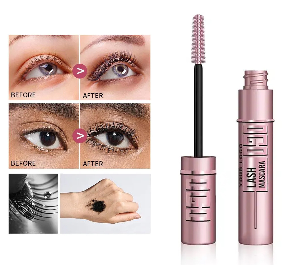 Wholesale Custom Korea Low Moq Oil Free Lash Eyelash Extension Long Lasting 3D Fiber Cruelty Free Private Label Vegan Mascara