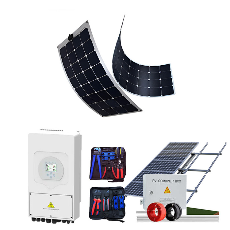 Solar Energy System Off Grid Ful Solar Panel Complete Kit 300w 400w 500w Flexible Solar Panels Module Lithium Ion PWM 30kw Solar