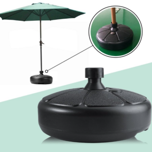 Parasol Umbrella Base Stand, Plastic Round Parasol Base for Garden Patio Umbrella Holder Sand & Water Fillable Weights Beach