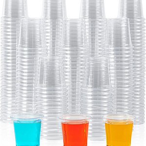 2oz Clear Plastic Disposable Cups, Perfect Container for Jello Shots, Condiments, Tasting, Sauce, Dipping, Samples