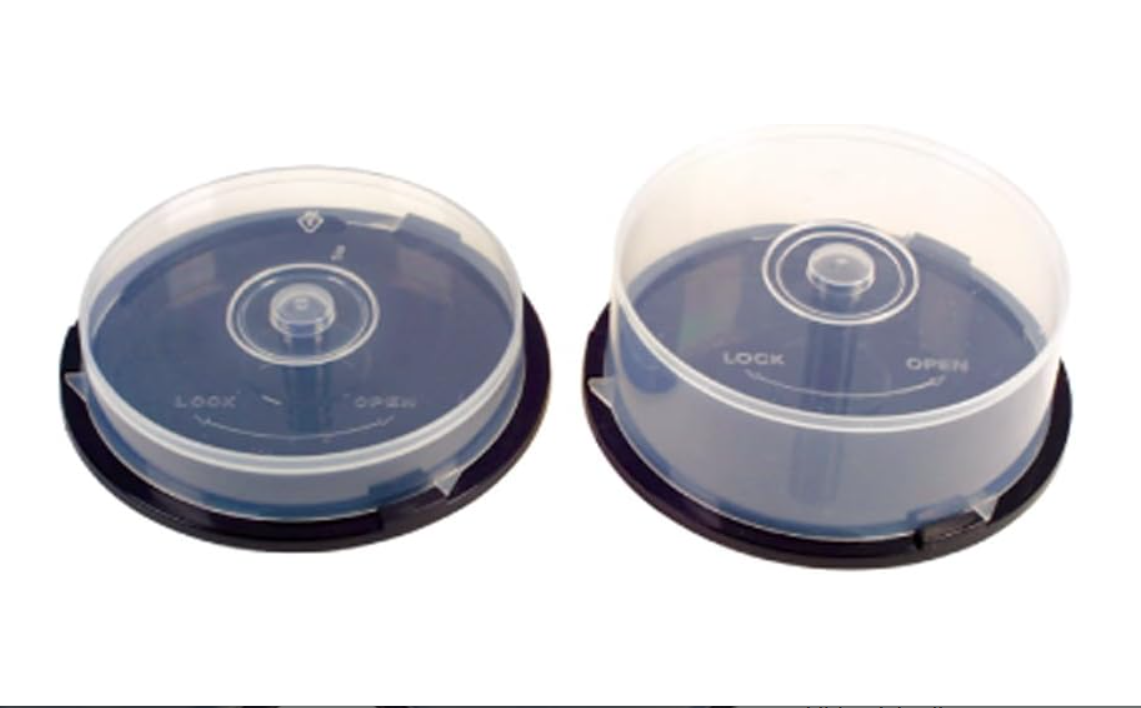 Empty CD DVD Cakebox Storage Tub Plastic Case for DVD CD Bluray Discs Spindle cake box (Holds 150 discs)