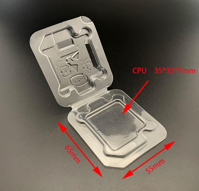 Computer CPU Case Tray Packaging Clamshell CPU Protector Cover