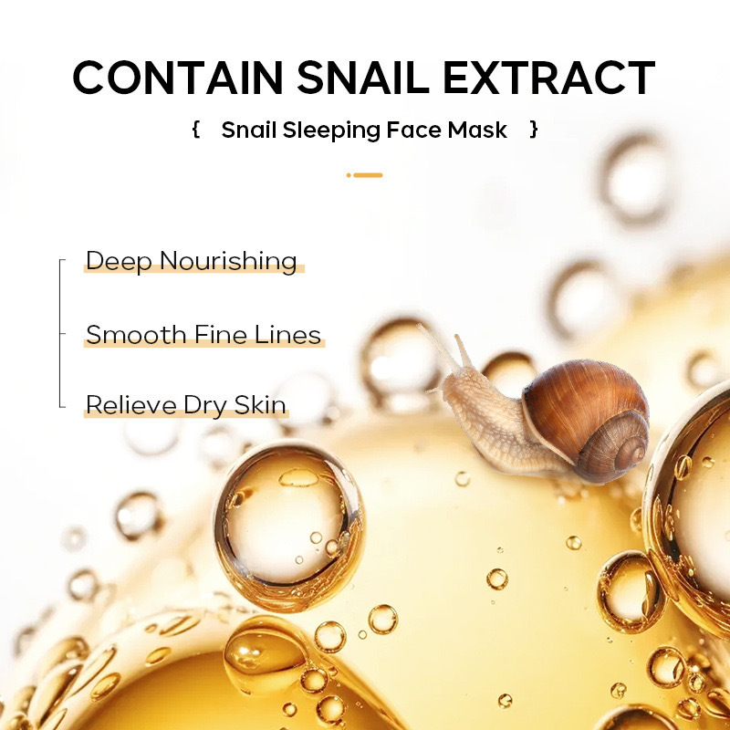 Laikou hot selling Moisturizing Repairing Snail Jelly Sleeping Face Mask