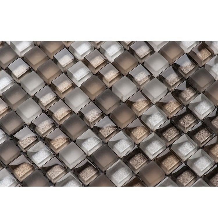 Mini 1x1 Square Glass Mosaic Splashback Mosaic Tile