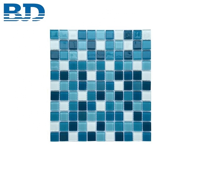 1x1 Square Decorative Glass Mosaic Tile Swimming Pool