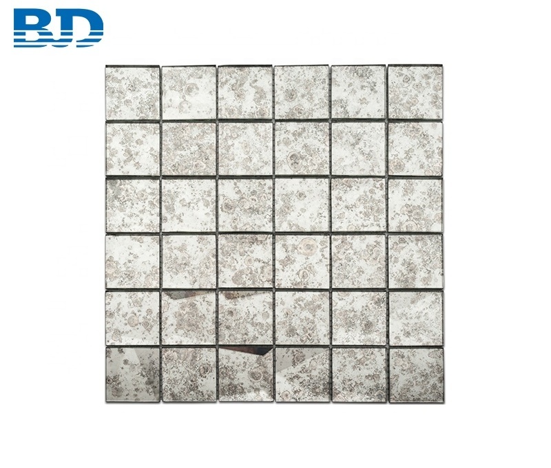 Backsplash Decorative Beveled 3D Mirror Glass Mosaic Tile