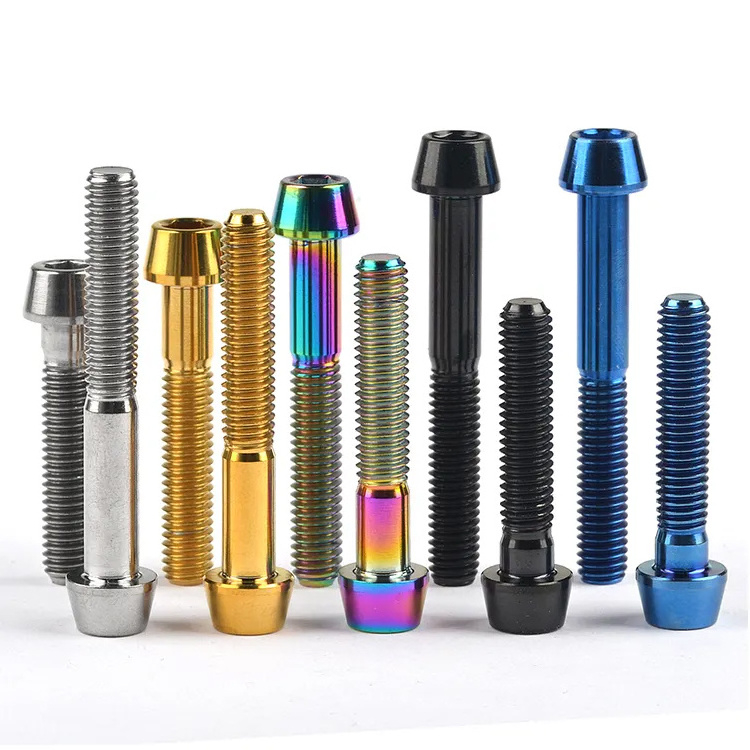 Titanium Socket Cap Bolt M4x(0.70mm)x10mm 12mm 15mm 20mm 25mm 30mm 35mm 40mm Grade 5 Full Thread/partial Thread Titanium Bolts