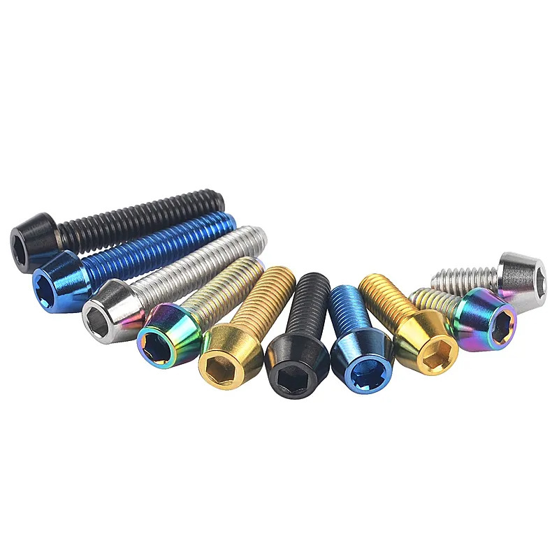 Titanium Socket Cap Bolt M4x(0.70mm)x10mm 12mm 15mm 20mm 25mm 30mm 35mm 40mm Grade 5 Full Thread/partial Thread Titanium Bolts