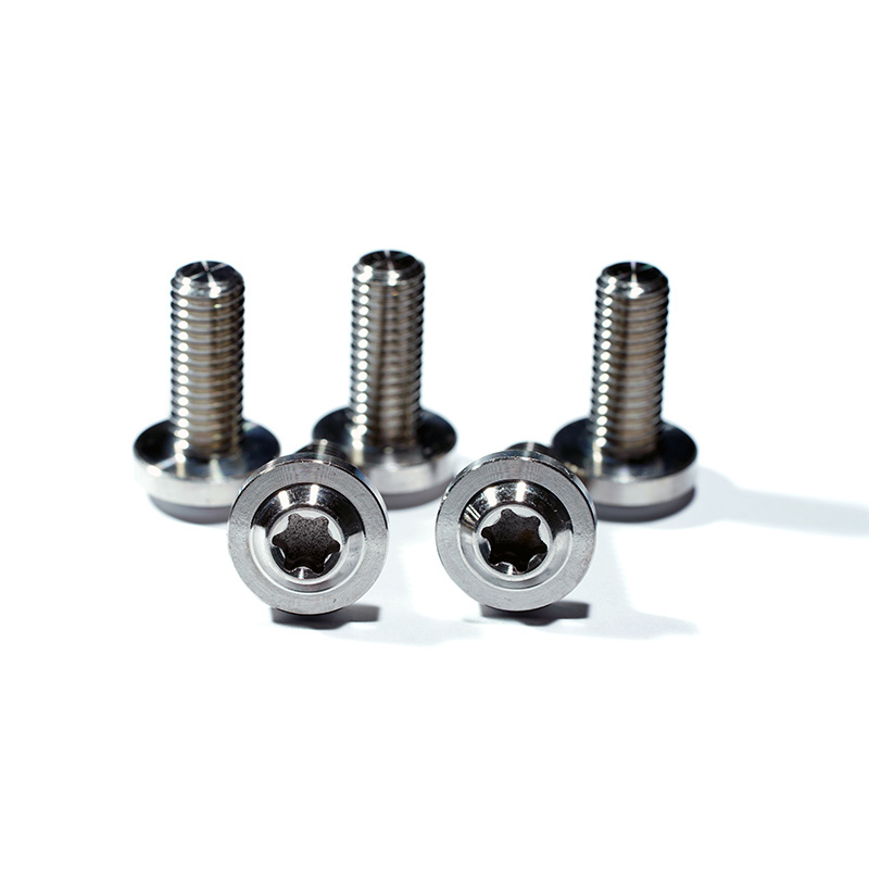 M6 M7 M8 M10 Titanium Disc Head Anodized Cnc Bolts Raw Gr5 Titanium Nuts And Bolts Titanium Bolts For Motorcycle