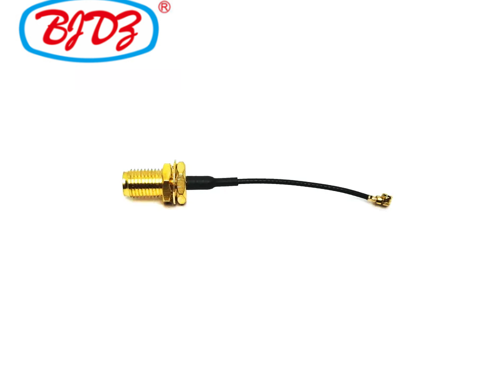 Factory supply IP67 IP68 Waterproof SMA Female Bulkhead To IPEX 1.13 mm Cable Assembly 1.13 mm Pigtails in stock