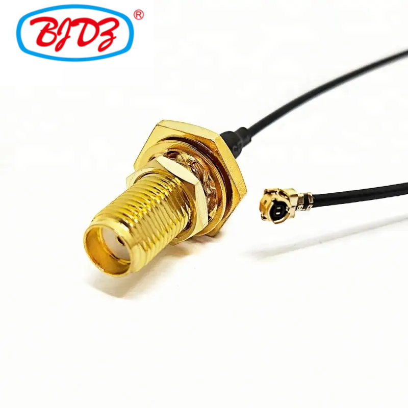 Factory supply IP67 IP68 Waterproof SMA Female Bulkhead To IPEX 1.13 mm Cable Assembly 1.13 mm Pigtails in stock