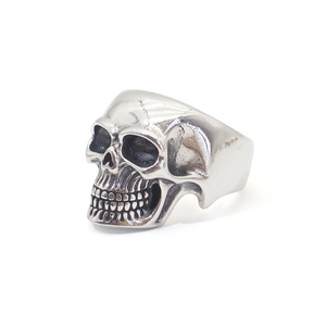 mens silver skull ring