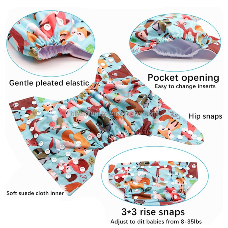 Good Hot Selling Baby Cloth Diapers One Size Adjustable Washable Reusable for Baby Girls and Boys