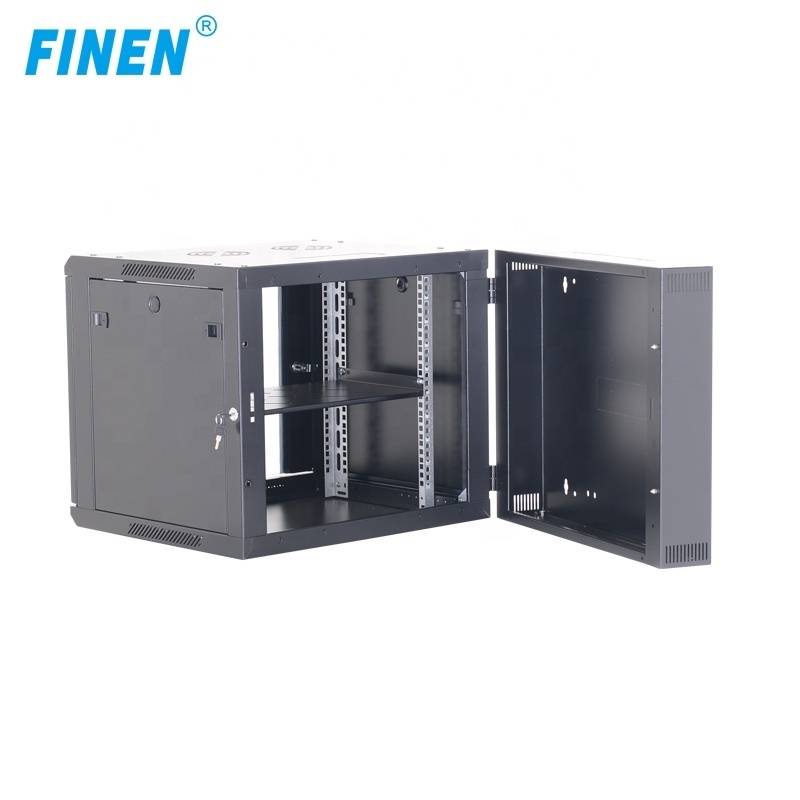 Double layer 6U 9U 12U 15U 18U networking cabinet wall mounted rack server cabinet with L rails