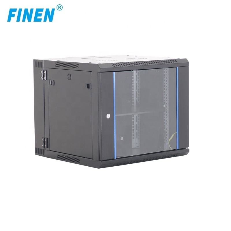 Double layer 6U 9U 12U 15U 18U networking cabinet wall mounted rack server cabinet with L rails