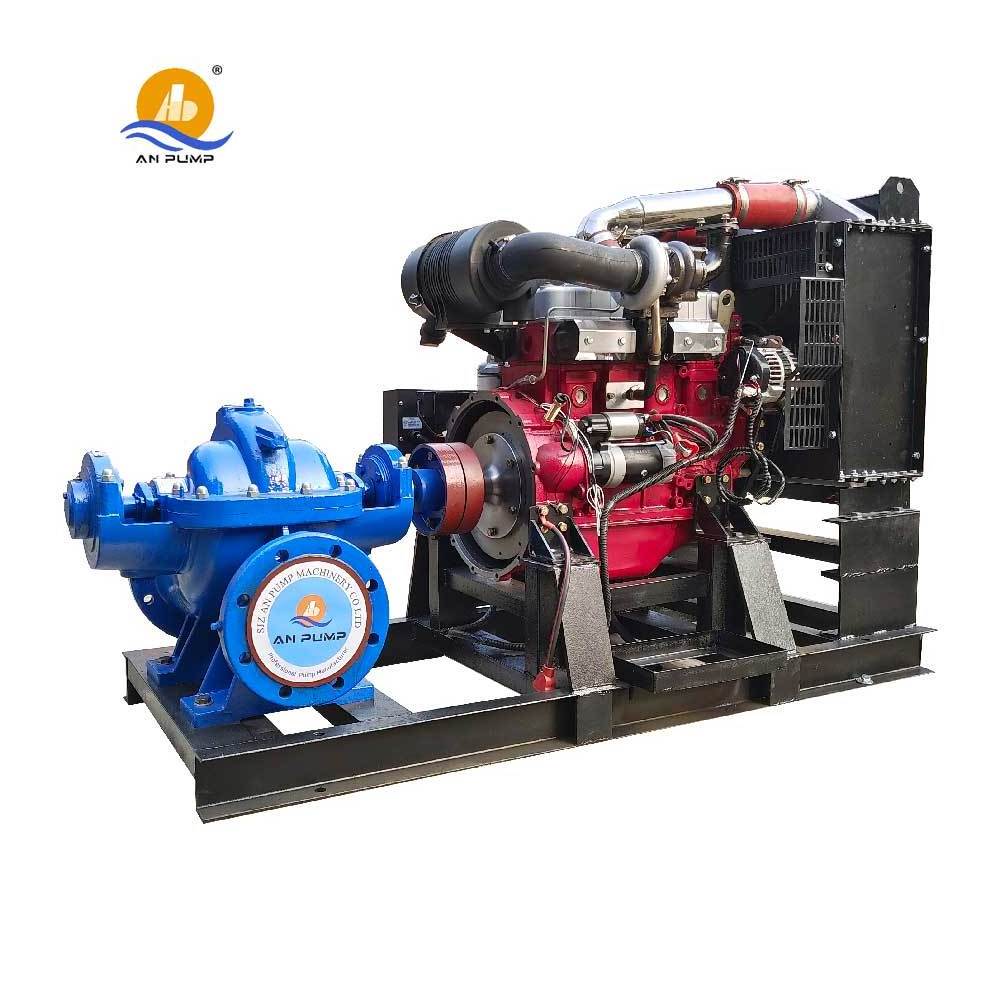 Diesel Engine 100 Hp 12inch Agricultural Garden Water Sprinkler Golf Course Flat Belt Driven Irrigation Pump