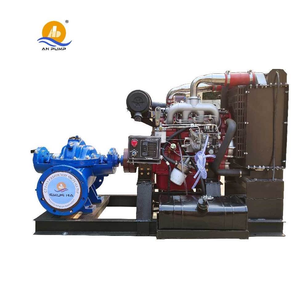 Diesel Engine 100 Hp 12inch Agricultural Garden Water Sprinkler Golf Course Flat Belt Driven Irrigation Pump