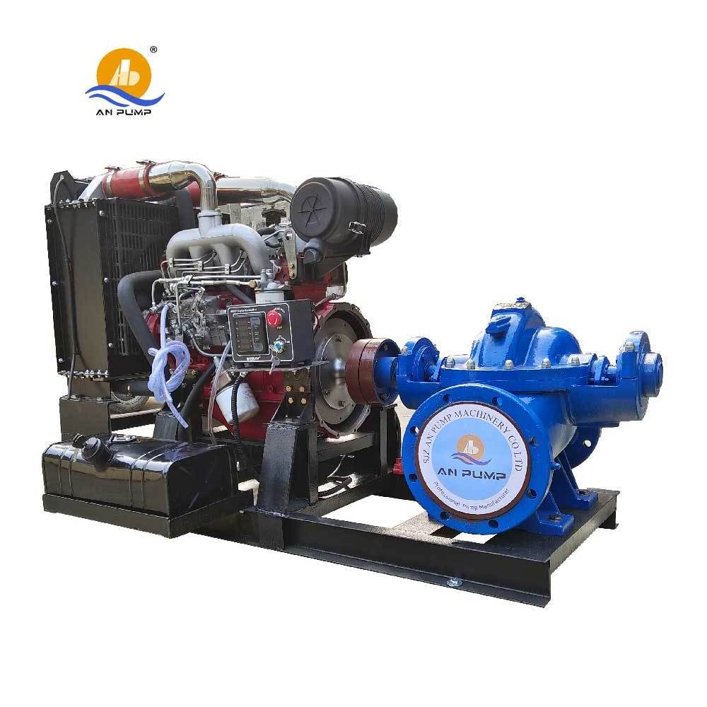 Diesel Engine 100 Hp 12inch Agricultural Garden Water Sprinkler Golf Course Flat Belt Driven Irrigation Pump