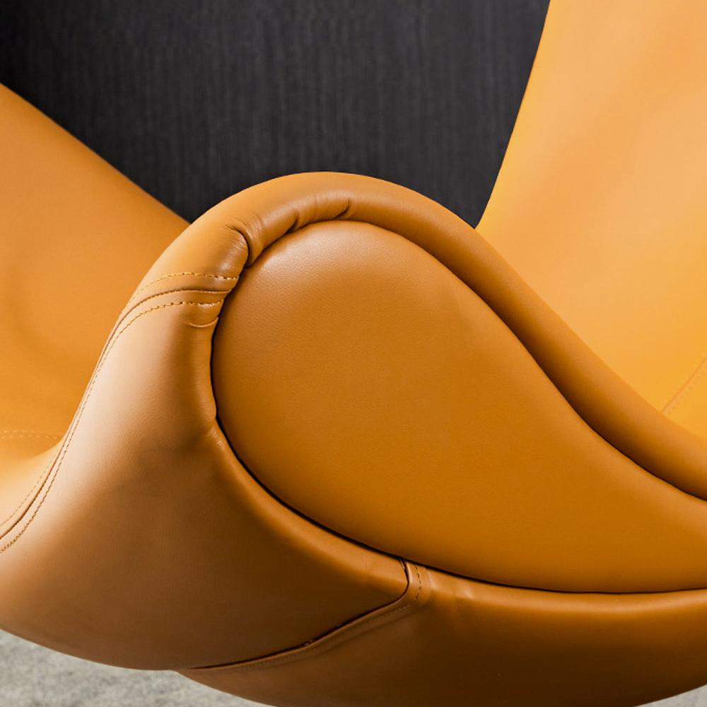 Modern Leather Chair Sofa bjflamingo single  lazy lunch break chair.