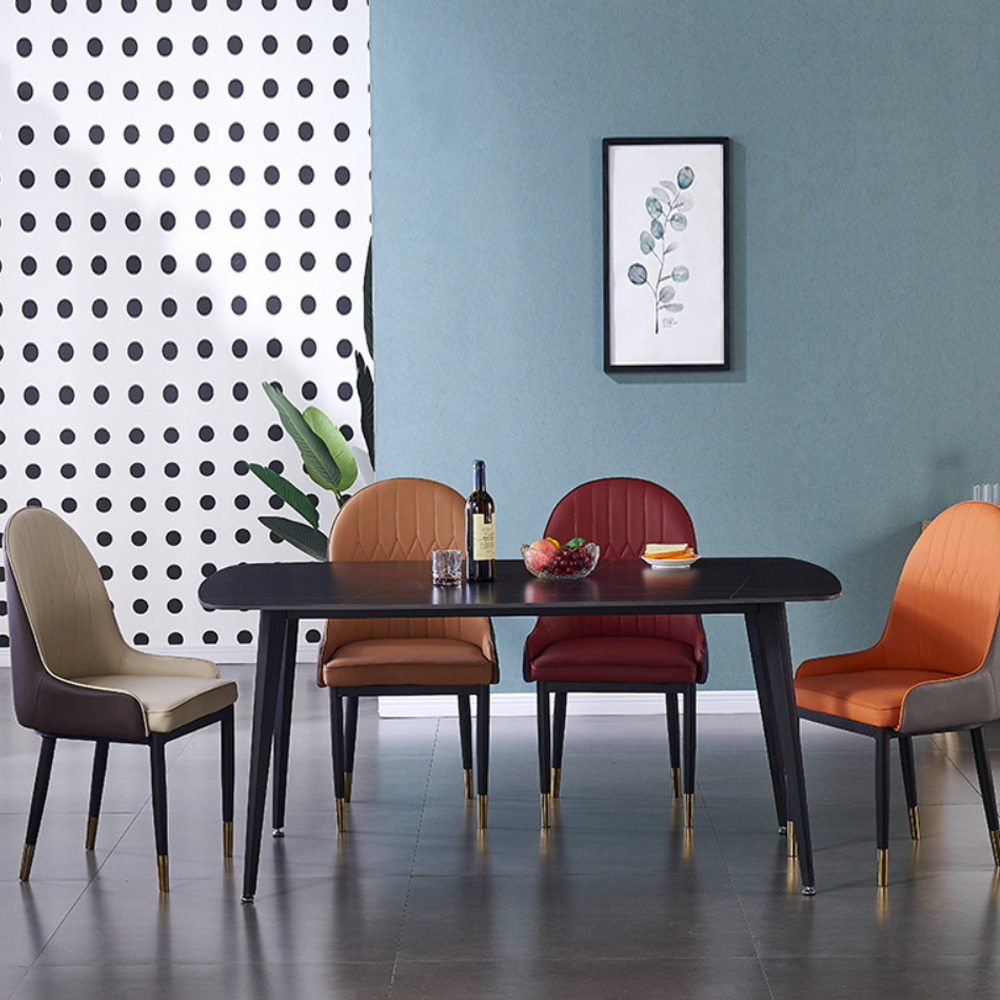 Modern Leather Nordic Dining Chairs bjflamingo Modern Restaurant Dinning Dining Room Chairs