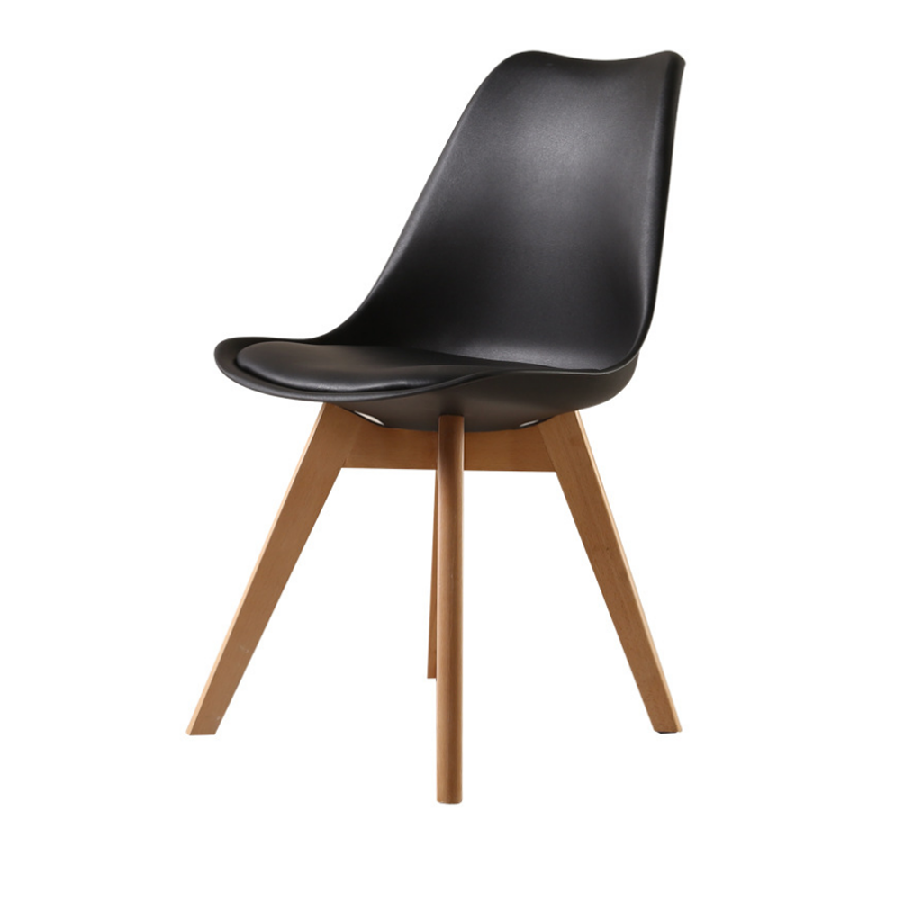 Nordic high Quality bjflamingo  Dining Chair  seat PU Cushion  with wood legs