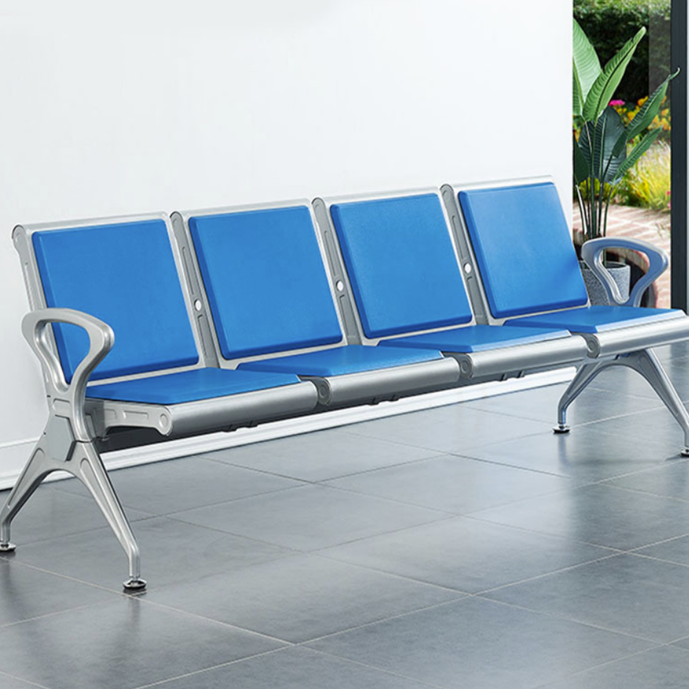 Three-person PU waiting chair airport chair bjflamingo public seat polyurethane row chair with thickened