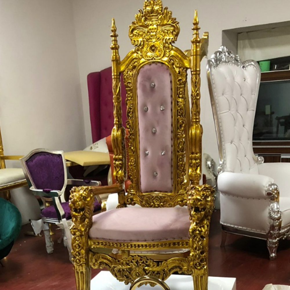 King And Queen High Back Cheaper Sliver Throne Chairs bjflamingo Wedding Good Quality King Thrones chairs