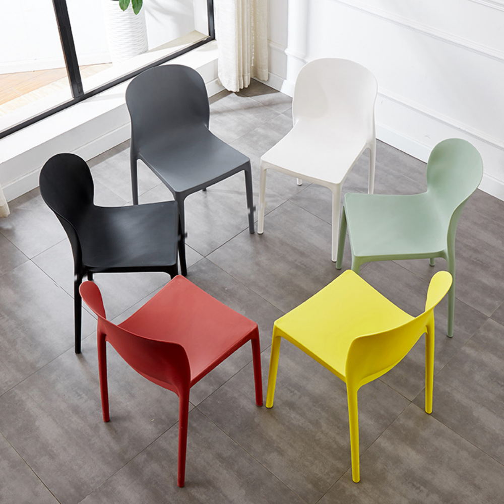 New black Polypropylene dining chair bjflamingo Multi-Colored Plastic PP stackable chairs