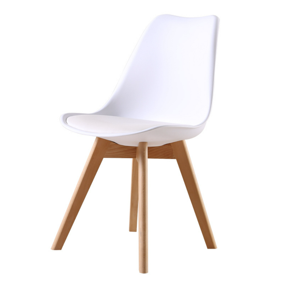 Nordic high Quality bjflamingo  Dining Chair  seat PU Cushion  with wood legs