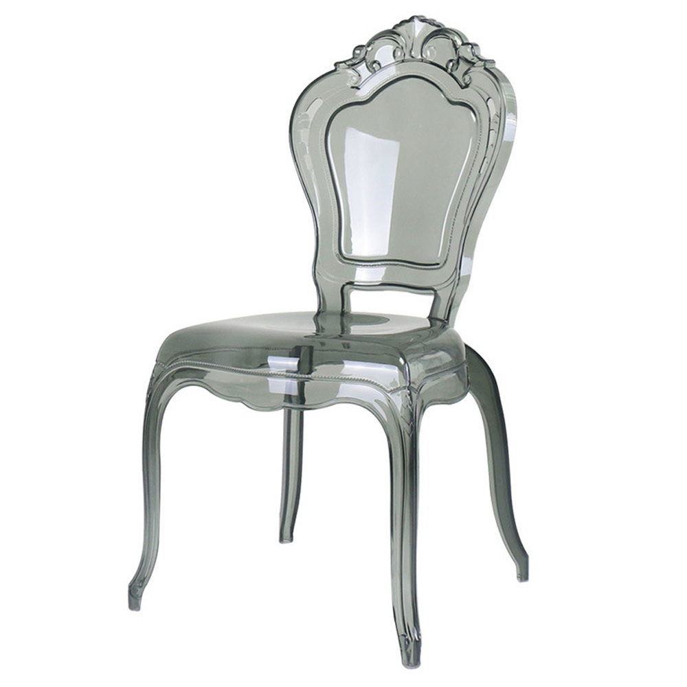 Stackable Hotel Events Plastic chair Bjflamingo Banquet Indoor Smoke Color Plastic Chair