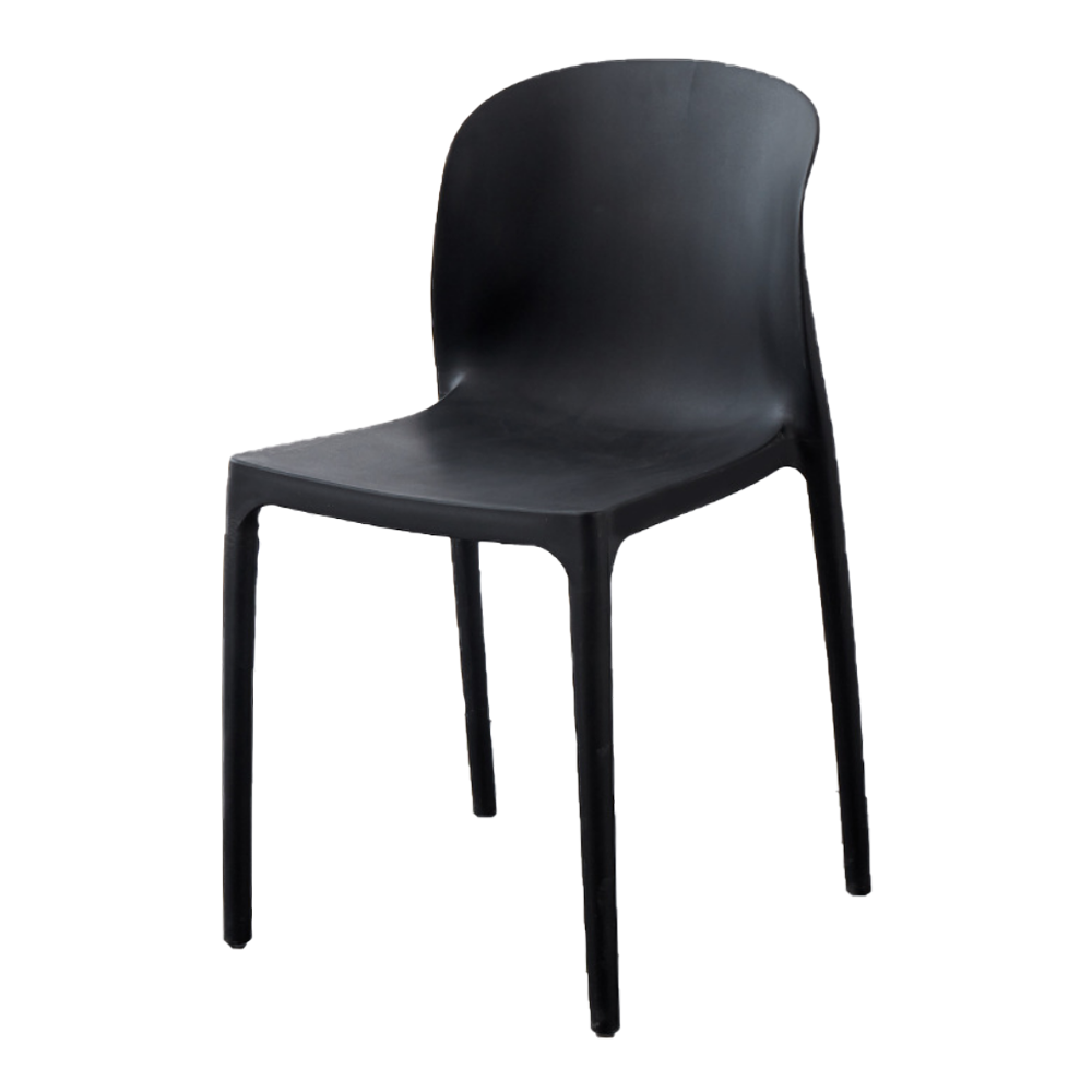 New black Polypropylene dining chair bjflamingo Multi-Colored Plastic PP stackable chairs