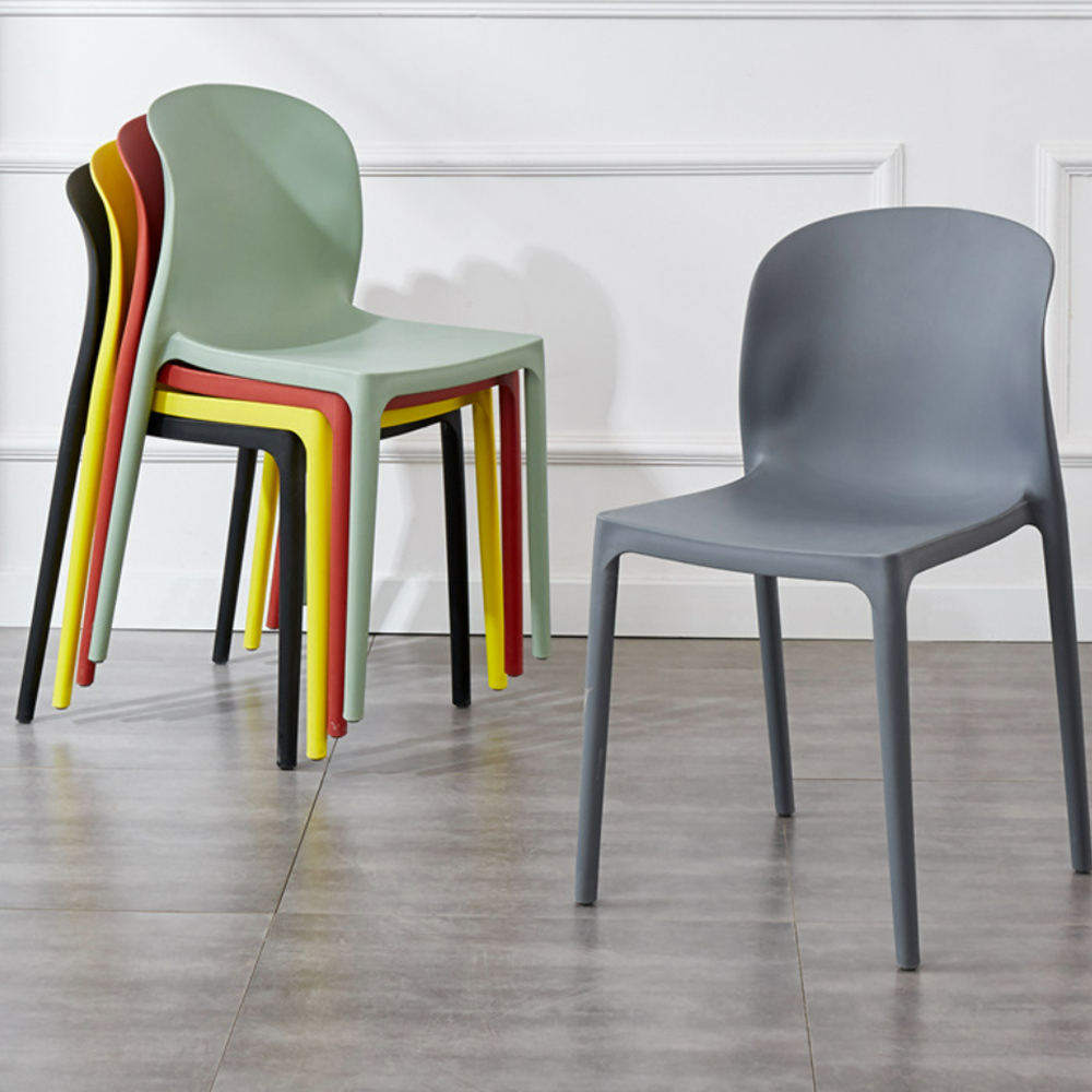 New black Polypropylene dining chair bjflamingo Multi-Colored Plastic PP stackable chairs