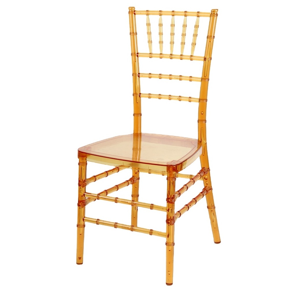 Plastic Gold chiavari chair  Hotel Wedding Party Crystal chair Bjflamingo  Resin Wedding Chairs