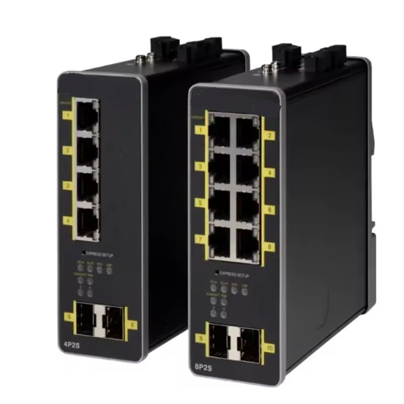 IE-1000-8P2S-LM outdoor industrial poe switch IE1000 with 8 FE Copper PoE+ ports and 2 GE SFP uplinks IE-1000-8P2S-LM