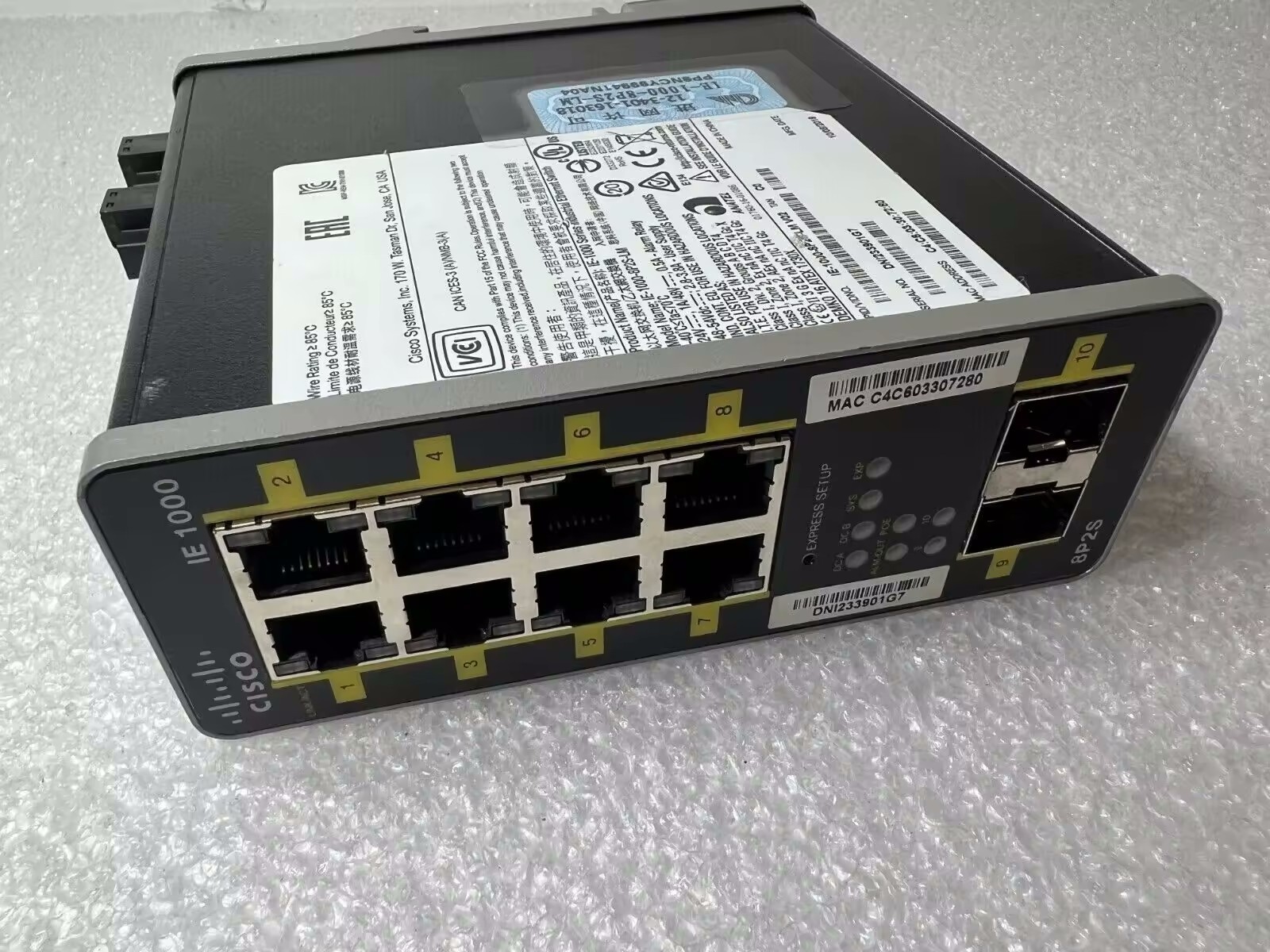 IE-1000-4P2S-LM Cisco IE-1000 GUI Based L2 PoE Switch, 2GE SFP + 4 FE Copper Ports Industrial Ethernet Network Switch