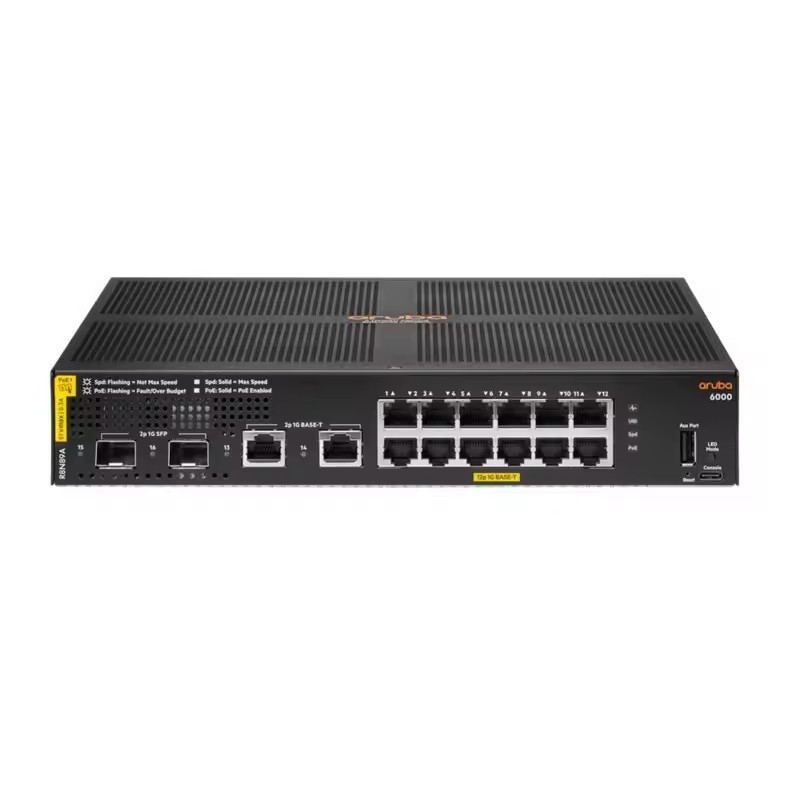 R8N89A F/S Original Stock Aruba 6000 Switch 24G Class4 4SFP 370W POE Network Switch R8N89A