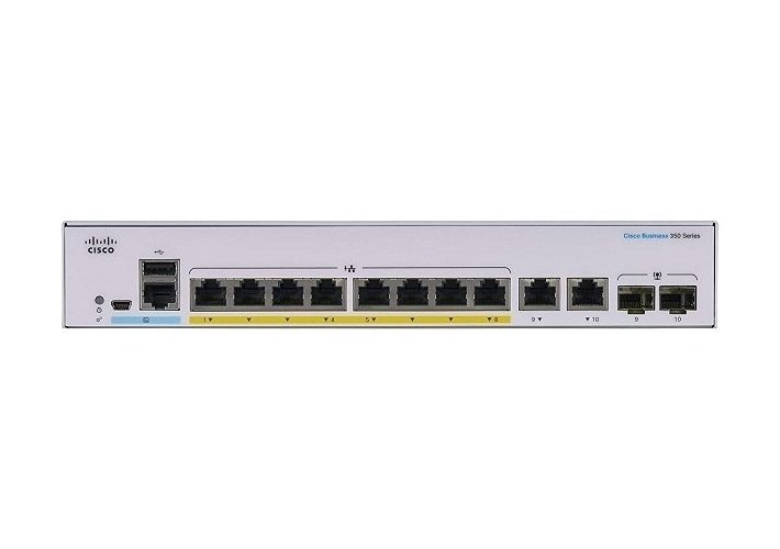 Business Managed Switch | 8 Port GE | Full PoE | Ext PS | 2x1G Combo CBS350-8FP-E-2G