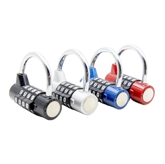 Hot Selling High Quality Multi Color 4 Digital Combination Padlock Small U Shape Lock