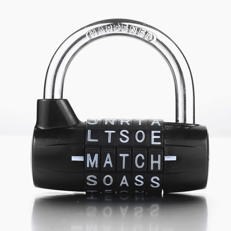 5-digit Letter Security Password Lock For Cabinet Gym Student Toolbox Combination Padlock