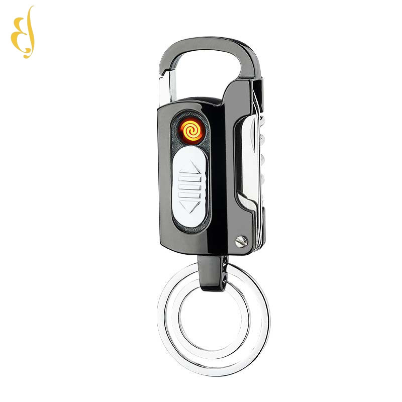 multifunction wine bottle opener personalized usb rescue keychain match lighter for outdoor