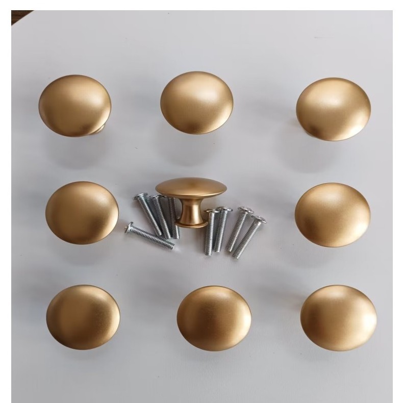 Simple  Mushroom Handles Cabinet Drawer Closet Door Round Stainless Steel Handles Set Alloy Handles