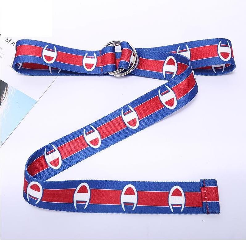 Color pattern casual canvas weaving men and women youth belt fashion wild double ring jeans belt