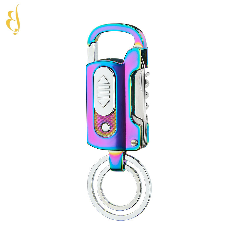 multifunction wine bottle opener personalized usb rescue keychain match lighter for outdoor