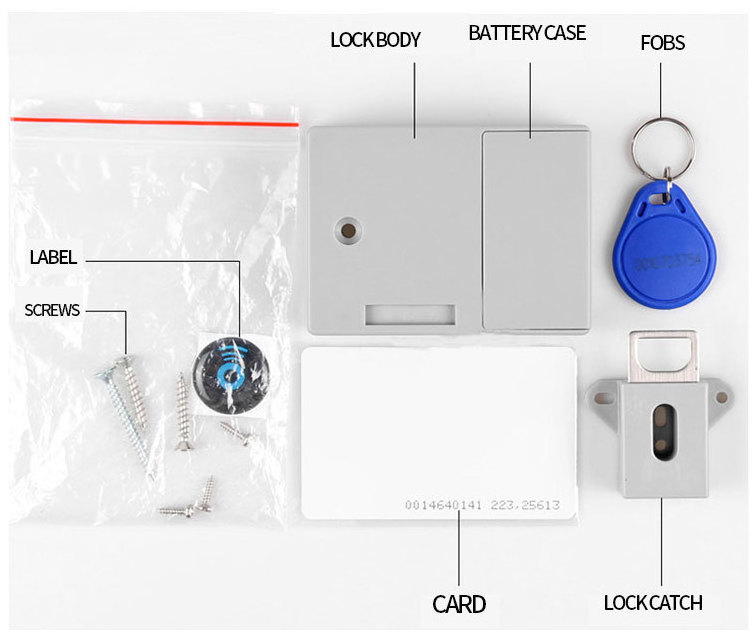 Smart Hidden Invisible Electronic RFID card locker office keyless file cabinet lock